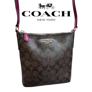 Coach NORTH SOUTH CROSSBODY IN SIGNATURE COATED CANVAS F35940